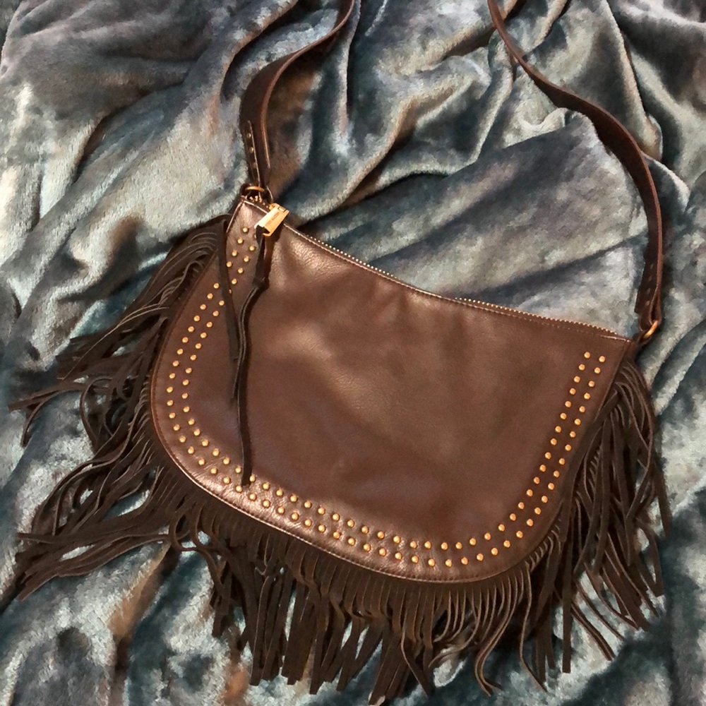 Steve Madden boho faux leather fringe bag